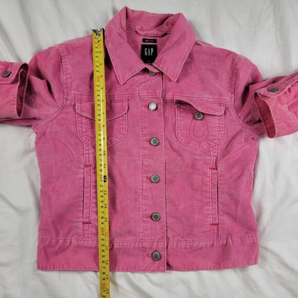 Gap Womens Small Pink Corduroy Jacket Casual Going Out Outdoors Winter Warm - Picture 6 of 7